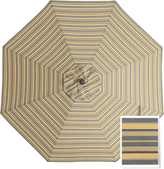 9FT Patio Umbrella Replacement Canopy for 8 Ribs 5-Year-Non-Fading Olefin