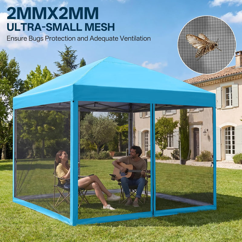 Load image into Gallery viewer, Leisure Sports Pop-Up Easy Setup Outdoor Canopy Tent with Netting Screen Walls - 8x8, 10x10

