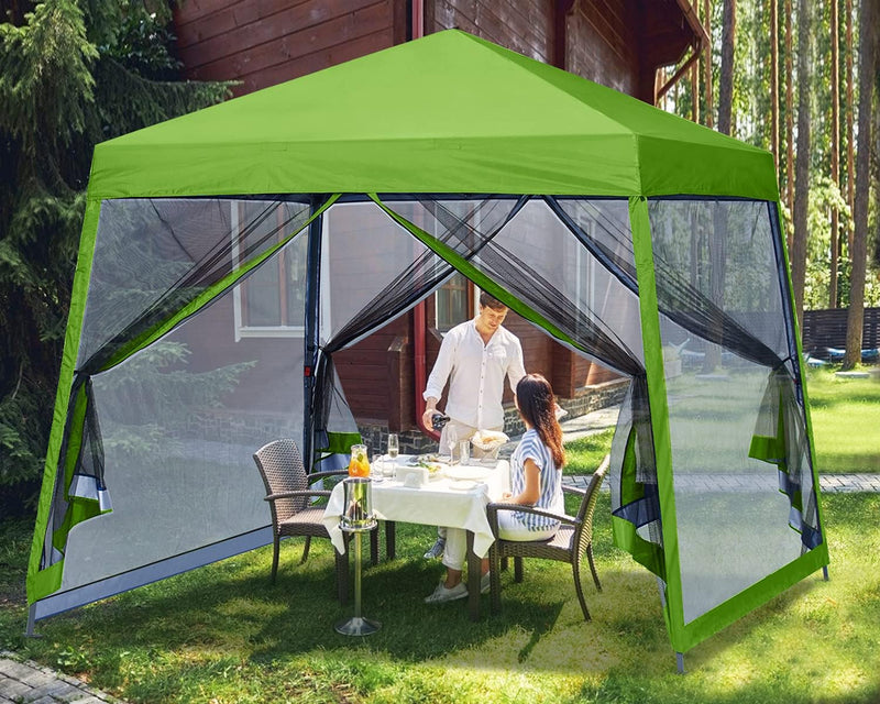Load image into Gallery viewer, Leisure Sports Stable Pop-Up Canopy Tent with Mosquito Netting - 8x8, 10x10, 11x11
