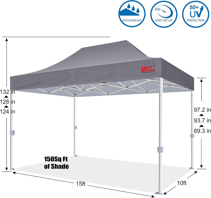 Load image into Gallery viewer, Mastercanopy Core-35 Premium Heavy Duty Instant Canopy Tent - 10x10, 10x15, 10x20
