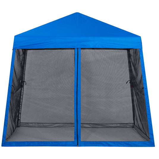 Leisure Sports 8x8/10x10/11x11 Pop Up Stable Canopy Tent with Mosquito Netting