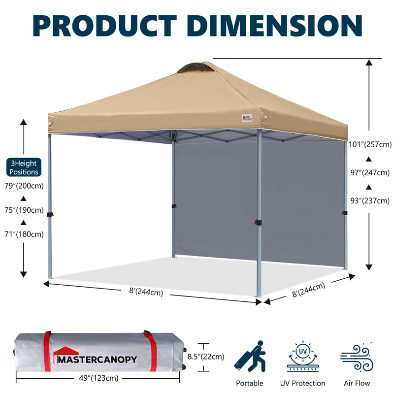 Load image into Gallery viewer, Leisure Sports Durable Pop-Up Canopy Tent with Sidewall - 8x8, 10x10
