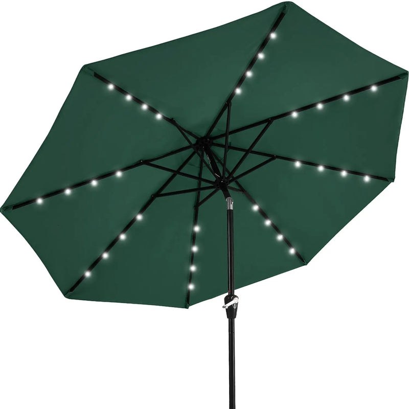 Load image into Gallery viewer, MASTERCANOPY Patio Umbrella with 32 Solar LED Lights 6/8 Ribs-CA
