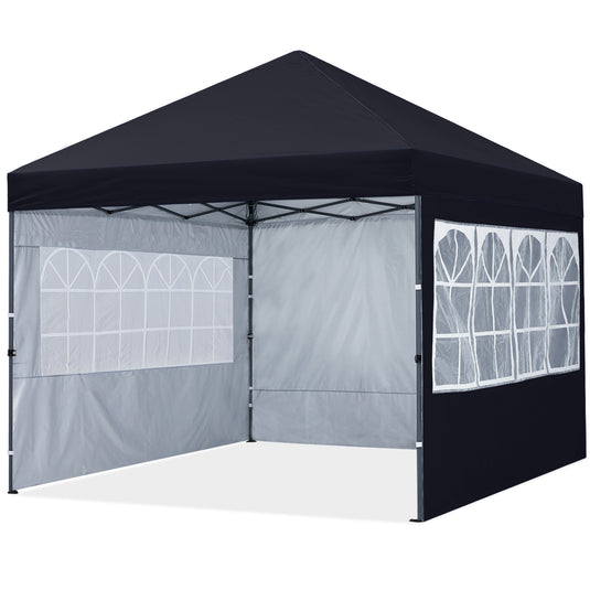 Leisure Sports 10x10/10x20 Pop Up Canopy Tent with Church Window Sidewalls