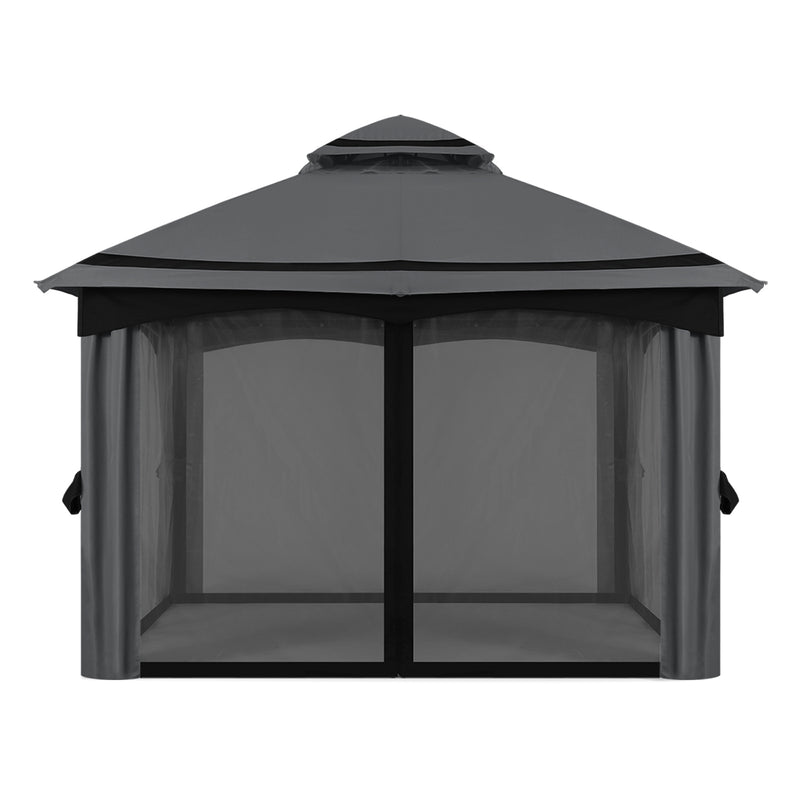 Load image into Gallery viewer, 8x8/10x10/x10x12 Outdoor Double Soft-Top Patio Gazebo with Mosquito Netting
