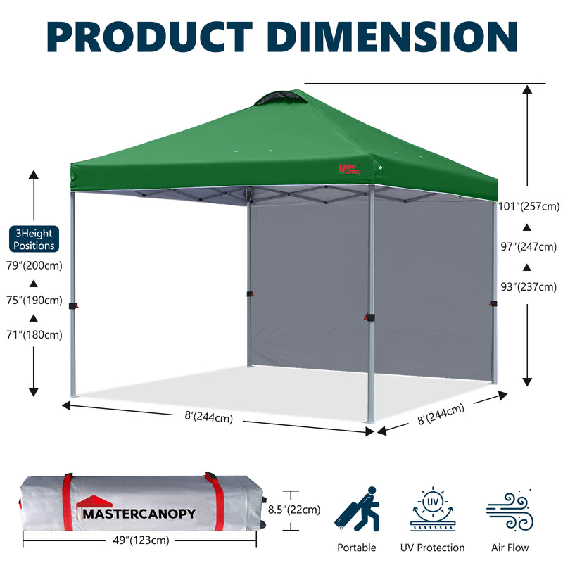Load image into Gallery viewer, Leisure Sports Durable Ez Pop-Up Canopy Tent with One Sidewall - 8x8, 10x10, 12x12
