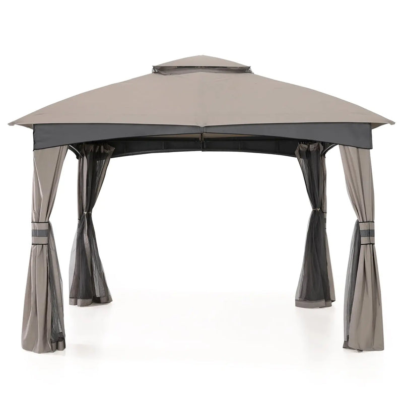 Load image into Gallery viewer, 8x8/10x10/10x12 Outdoor Patio Garden Gazebo with Steel Farme and Netting Walls
