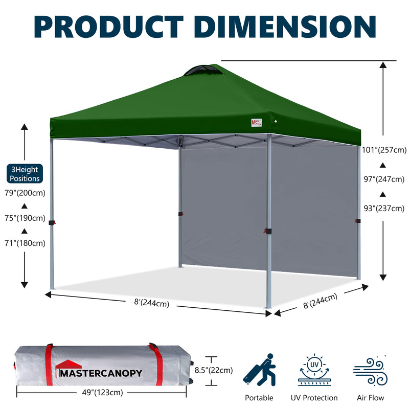 Load image into Gallery viewer, Leisure Sports Durable Pop-Up Canopy Tent with Sidewall - 8x8, 10x10
