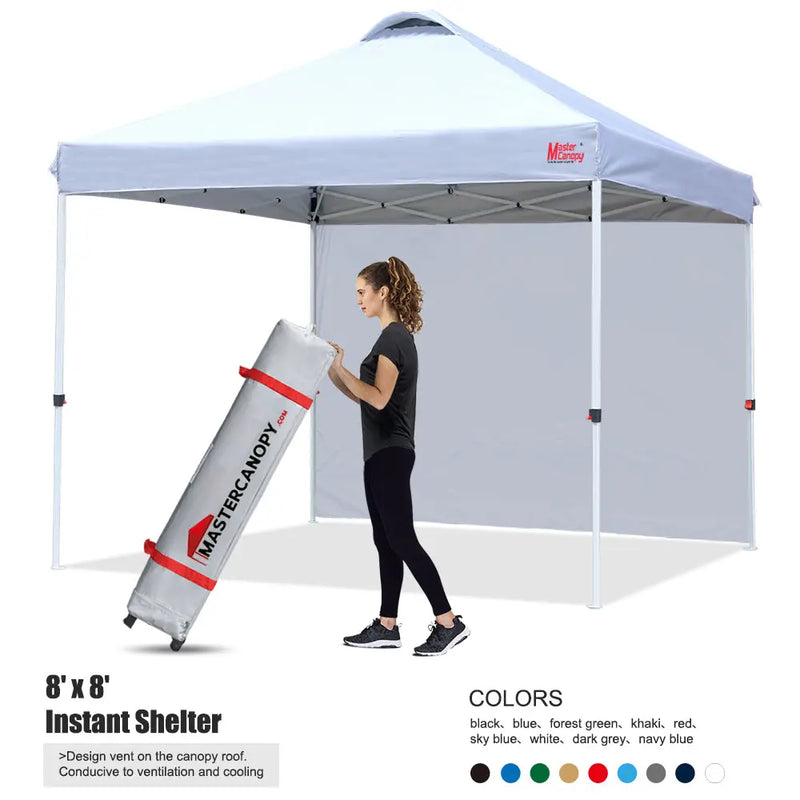 Load image into Gallery viewer, Leisure Sports 8x8/10x10 Durable Ez Pop-up Canopy Tent with 1 Sidewall-CA
