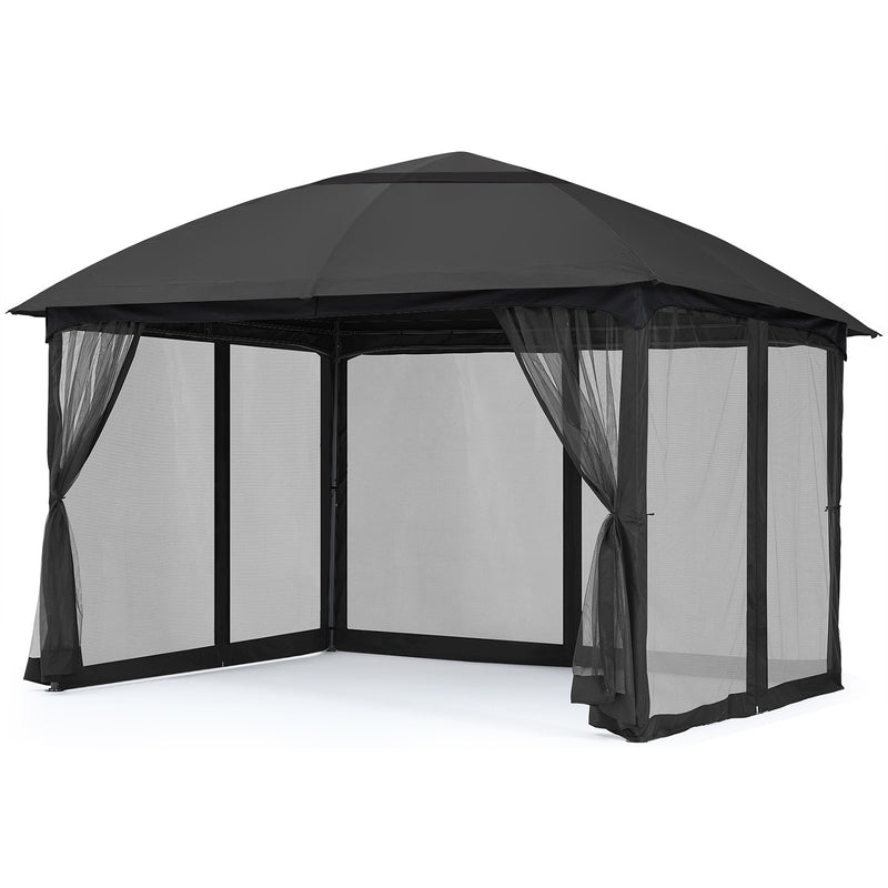Load image into Gallery viewer, 11x11/10x12 Soft Top Outdoor Garden Gazebo for Patios with Netting Walls
