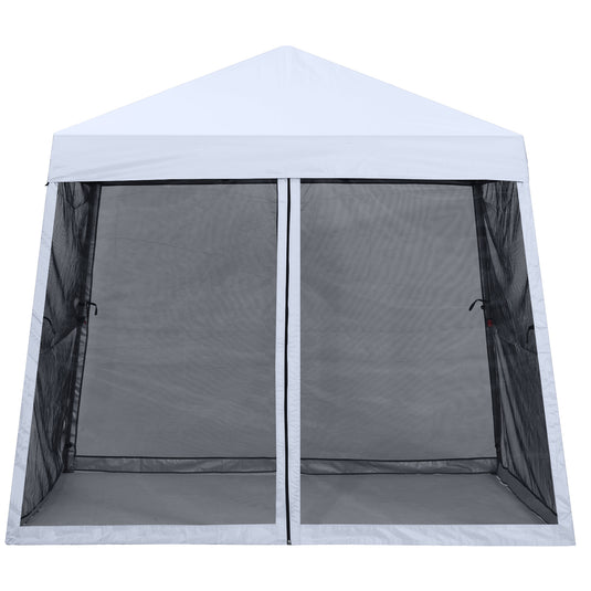 Leisure Sports 8x8/10x10/11x11 Pop Up Stable Canopy Tent with Mosquito Netting