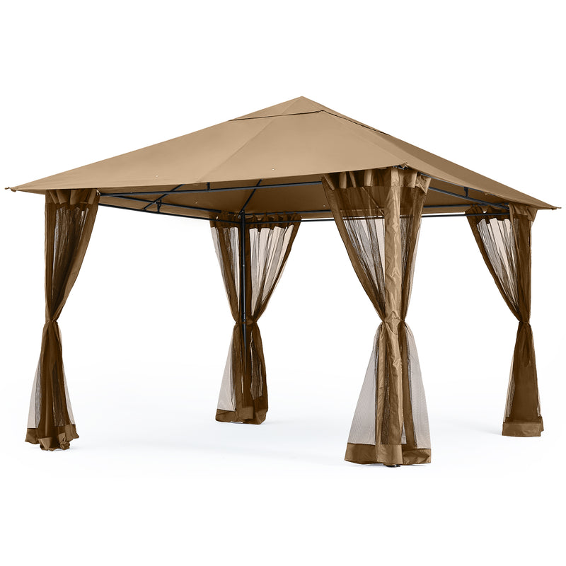 Load image into Gallery viewer, 11x11FT Outdoor Patio Gazebo Canopy with Mosquito Netting

