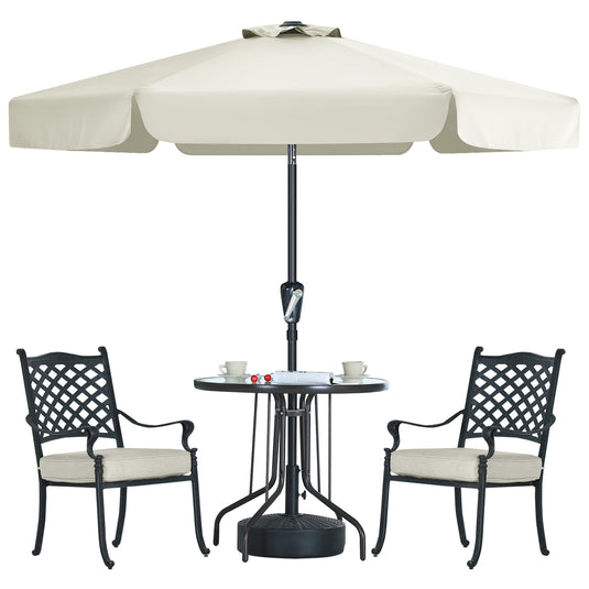 MASTERCANOPY 7.5FT/9FT Valance Patio Umbrella for Outdoor Table Market-CA