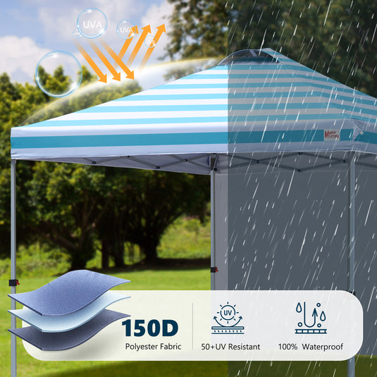 Leisure Sports Durable Pop-Up Canopy Tent with Sidewall - 8x8, 10x10