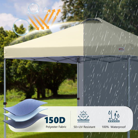 Leisure Sports Durable Pop-Up Canopy Tent with Sidewall - 8x8, 10x10