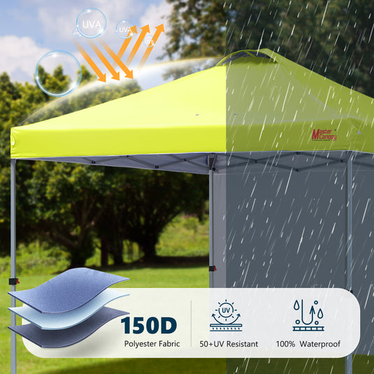Leisure Sports Durable Pop-Up Canopy Tent with Sidewall - 8x8, 10x10