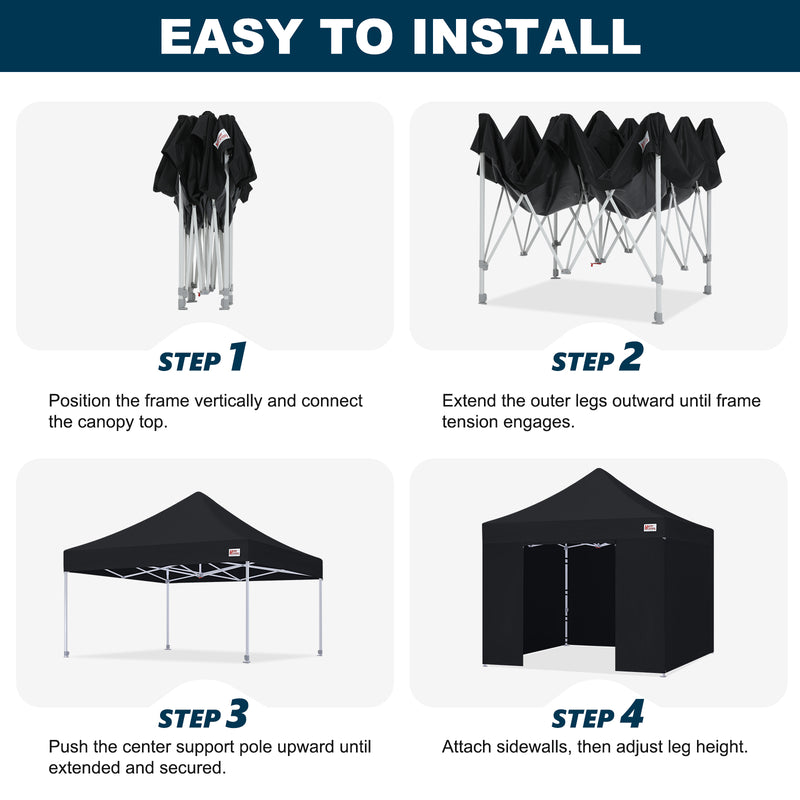 Load image into Gallery viewer, Mastercanopy Core-35 Premium Heavy Duty Instant Canopy Tent with Sidewalls - 10x10, 10x15, 10x20
