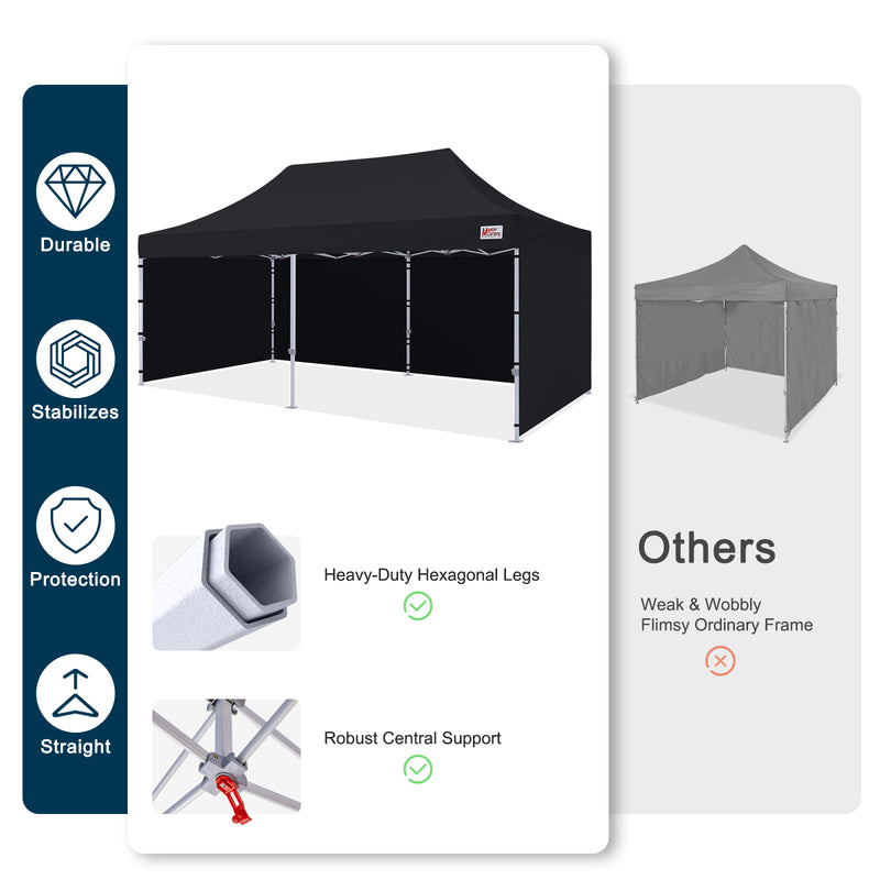 Load image into Gallery viewer, Mastercanopy Core-35 Premium Heavy Duty Instant Canopy Tent with Sidewalls - 10x10, 10x15, 10x20
