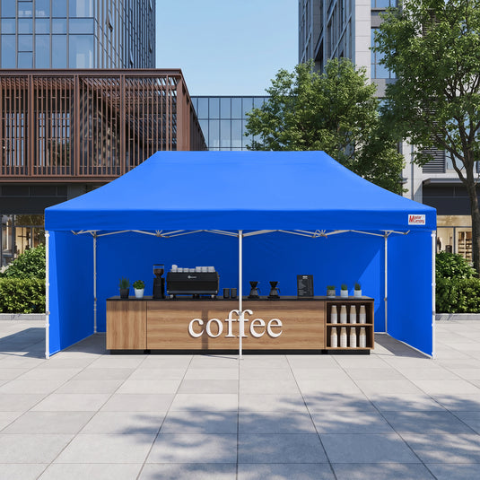 Mastercanopy Lite-30 Commercial Canopy Tent with Sidewalls - 10x10, 10x15, 10x20