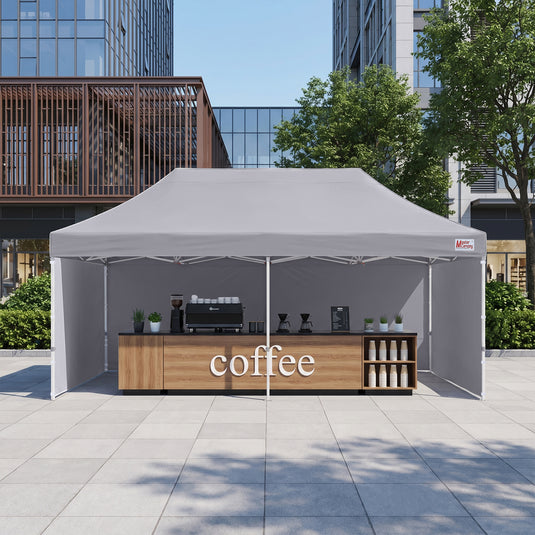 Mastercanopy Lite-30 Commercial Canopy Tent with Sidewalls - 10x10, 10x15, 10x20