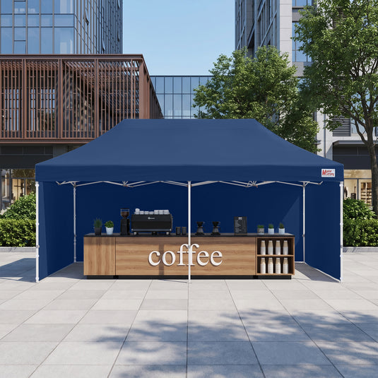 Mastercanopy Lite-30 Commercial Canopy Tent with Sidewalls - 10x10, 10x15, 10x20