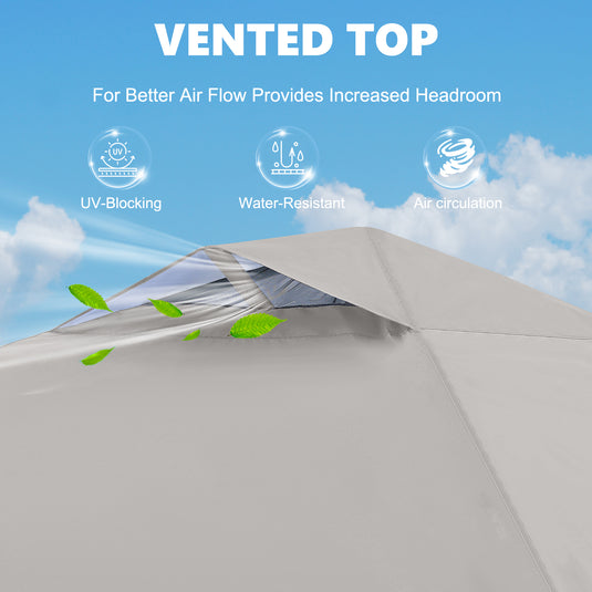 Leisure Sports Durable Pop-Up Canopy Tent with Sidewall - 8x8, 10x10