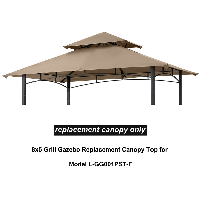 Load image into Gallery viewer, MASTERCANOPY  8x5 Grill Gazebo Replacement Canopy Top for Model L-GG001PST-F
