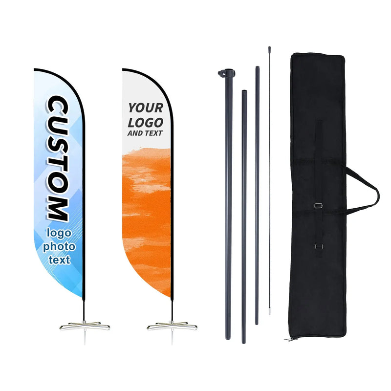 Load image into Gallery viewer, Custom Feather Blade Teardrop Rectangle Flag Full Set 8 FT, 10 FT, 12 FT
