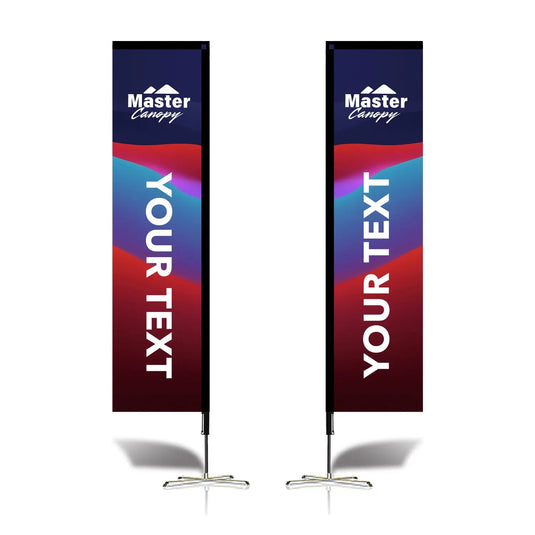 Custom Feather Blade Teardrop Rectangle Flag Full Set 8 FT, 10 FT, 12 FT
