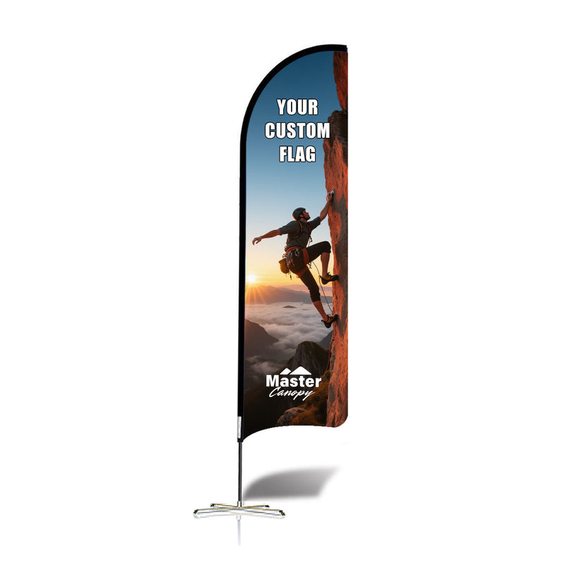 Load image into Gallery viewer, Custom Curved Blade Flag 8 FT, 10 FT, 12 FT

