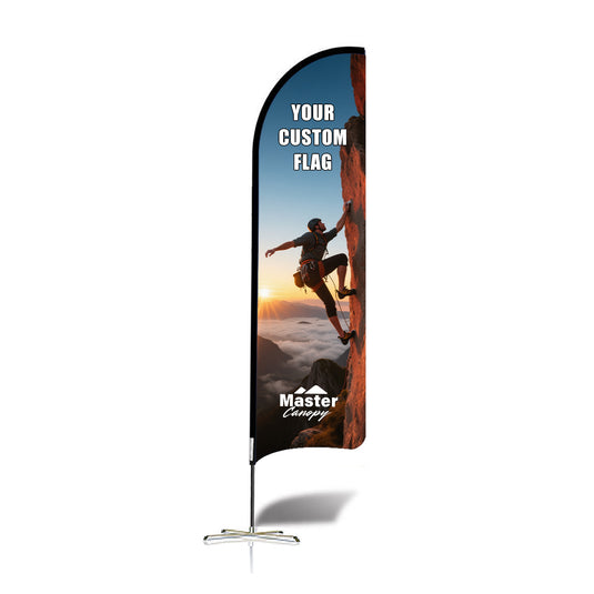Custom Curved Blade Flag 8 FT, 10 FT, 12 FT