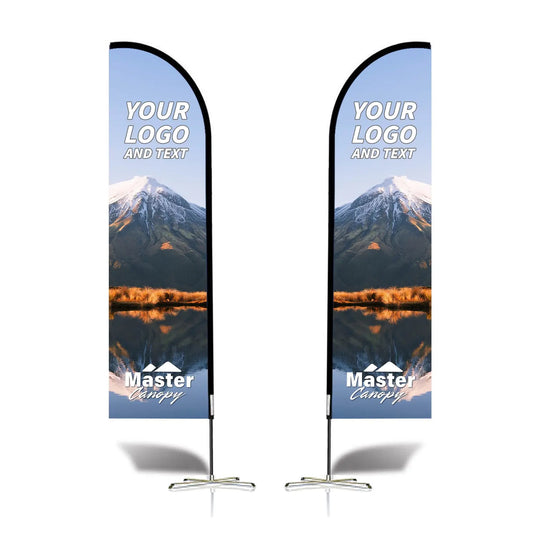 Custom Feather Blade Teardrop Rectangle Flag Full Set 8 FT, 10 FT, 12 FT