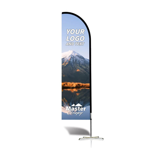 Custom Feather Blade Teardrop Rectangle Flag Full Set 8 FT, 10 FT, 12 FT
