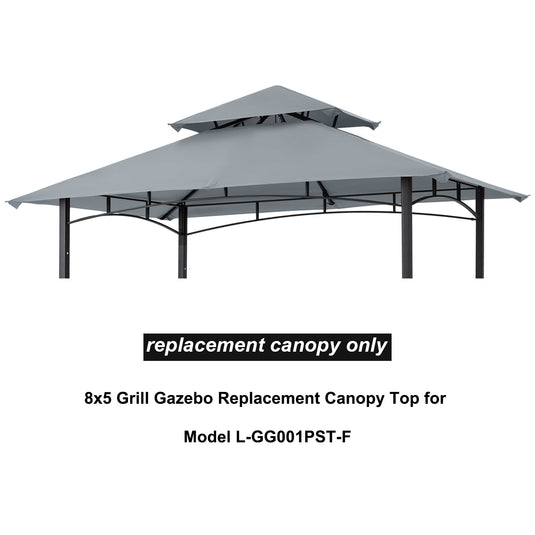 MASTERCANOPY  8x5 Grill Gazebo Replacement Canopy Top for Model L-GG001PST-F