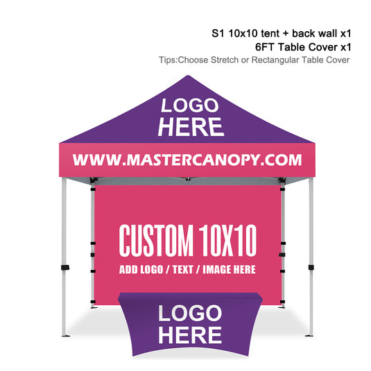 Commercial Series Custom Canopy Tent 10x10 Full Case Vision Super Value Package