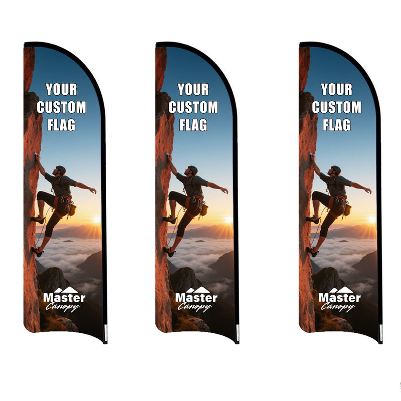 Load image into Gallery viewer, Custom Curved Blade Flag 8 FT, 10 FT, 12 FT
