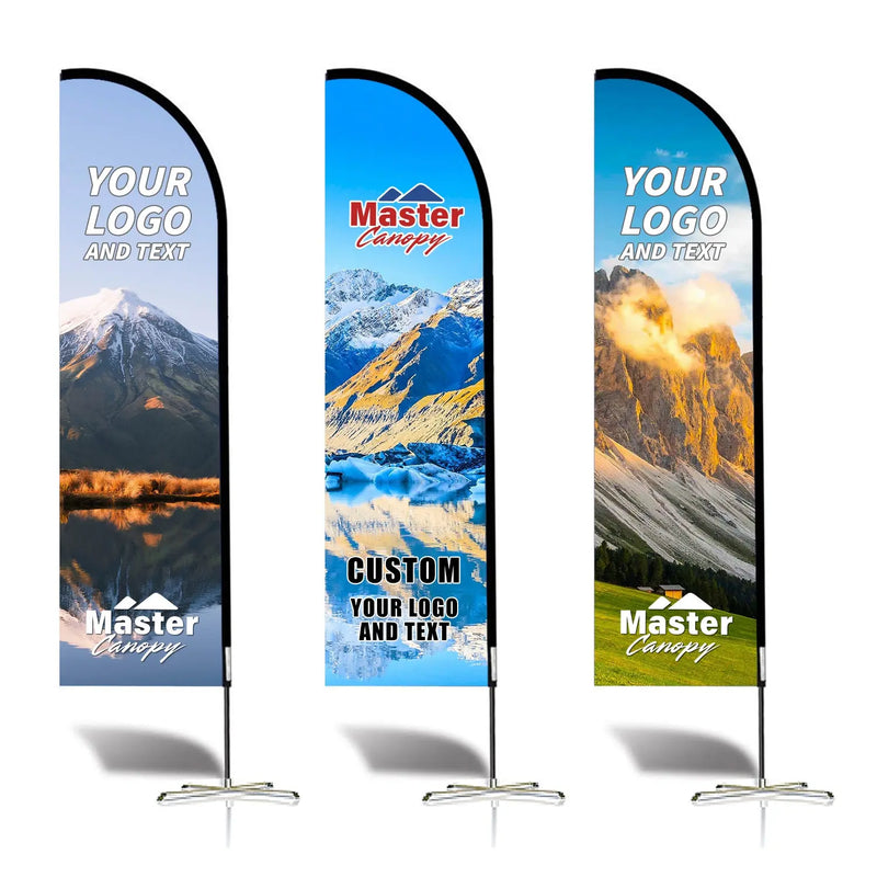 Load image into Gallery viewer, Custom Feather Blade Teardrop Rectangle Flag Full Set 8 FT, 10 FT, 12 FT
