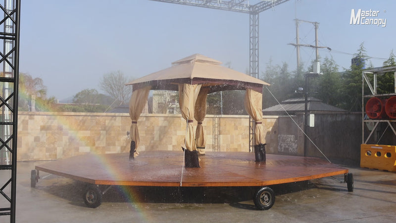 Load and play video in Gallery viewer, 8x8/10x10/10x12 Outdoor Patio Garden Gazebo with Steel Farme and Netting Walls
