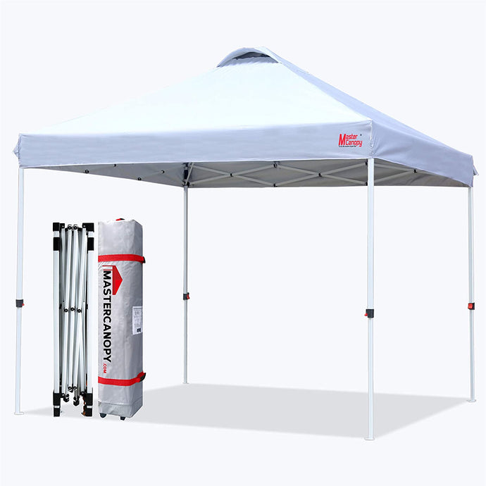 MASTERCANOPY Durable Ez Pop-up Canopy Tent with Roller Bag