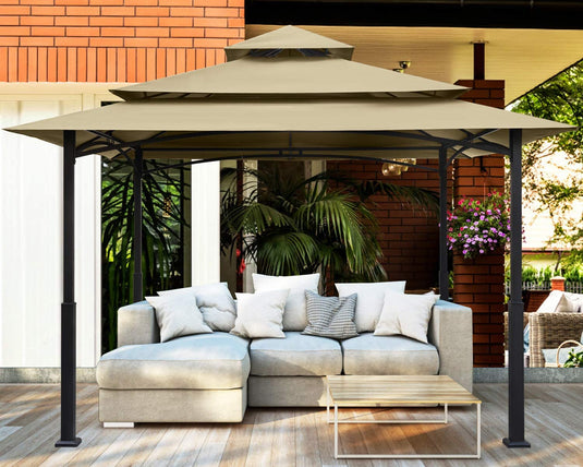 Soft Top Outdoor Garden Gazebo for Patios with Mosquito Netting (12x12)