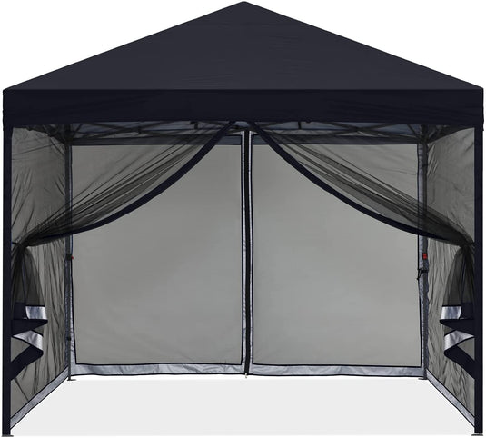 Pop-Up Easy Setup Outdoor Canopy with Netting Screen Walls