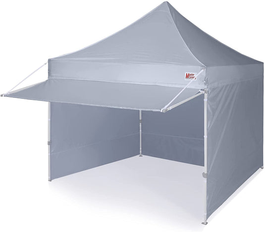 Commercial Series- 10x10 Pop Up Canopy Tent with Awning and 4 Removable Sidewalls