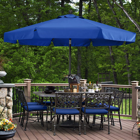 MASTERCANOPY Valance Patio Umbrella for Outdoor Table Market -8 Ribs