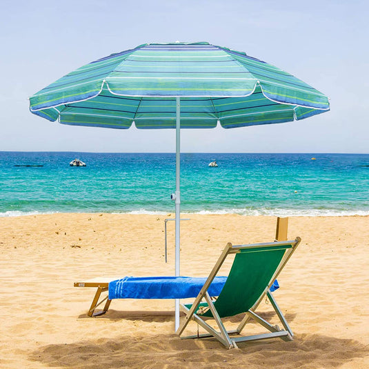 MASTERCANOPY 7FT Beach Umbrella with Sand Anchor -8 Ribs