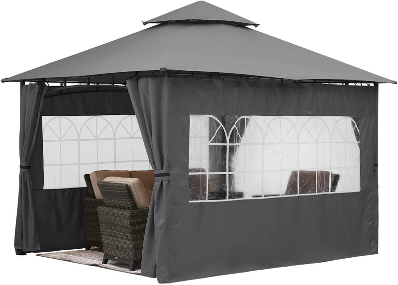 Load image into Gallery viewer, 11x11FT Outdoor Patio Gazebo for Shade with Church Windows Sidewalls
