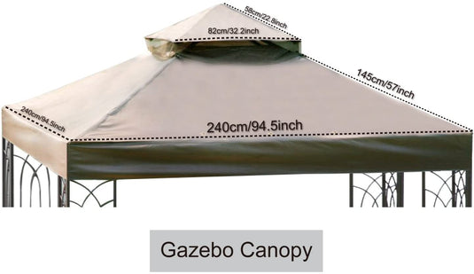 MASTERCANOPY 8x8 Gazebo Replacement Canopy Top for Model L-GZ385PST
