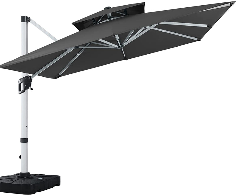 Load image into Gallery viewer, MASTERCANOPY Cantilever Patio umbrella  Square Hanging with Double Layer Canopy
