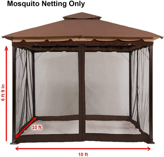 10x10/10x12 Patio Gazebo Mosquito Netting Screen Walls ONLY