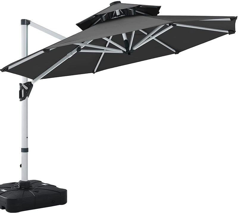 Load image into Gallery viewer, MASTERCANOPY Cantilever Patio umbrella Round Hanging with Double Layer Canopy
