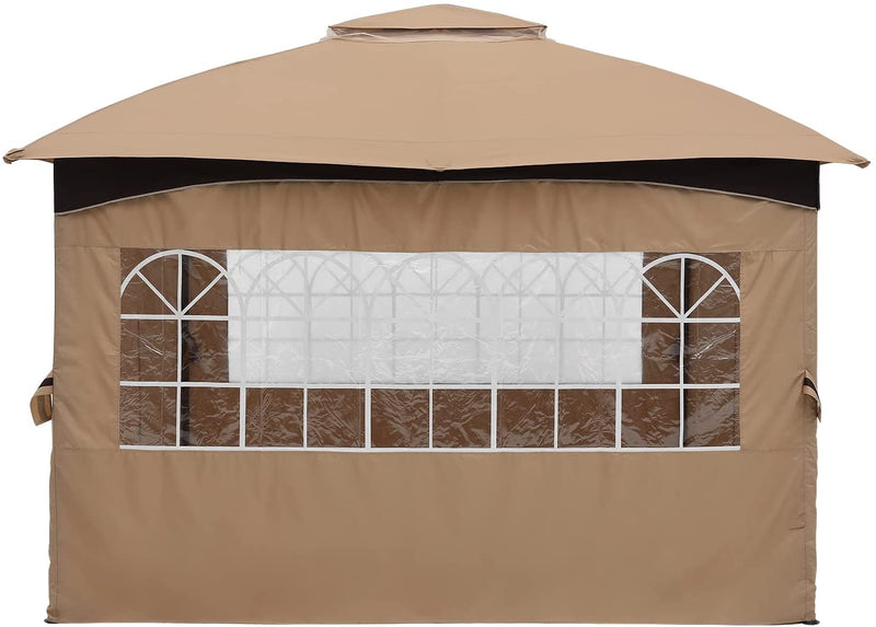 Load image into Gallery viewer, 10x12FT Patio Gazebo Upgrade Steel Frame Outdoor Gazebo with Windows Curtains
